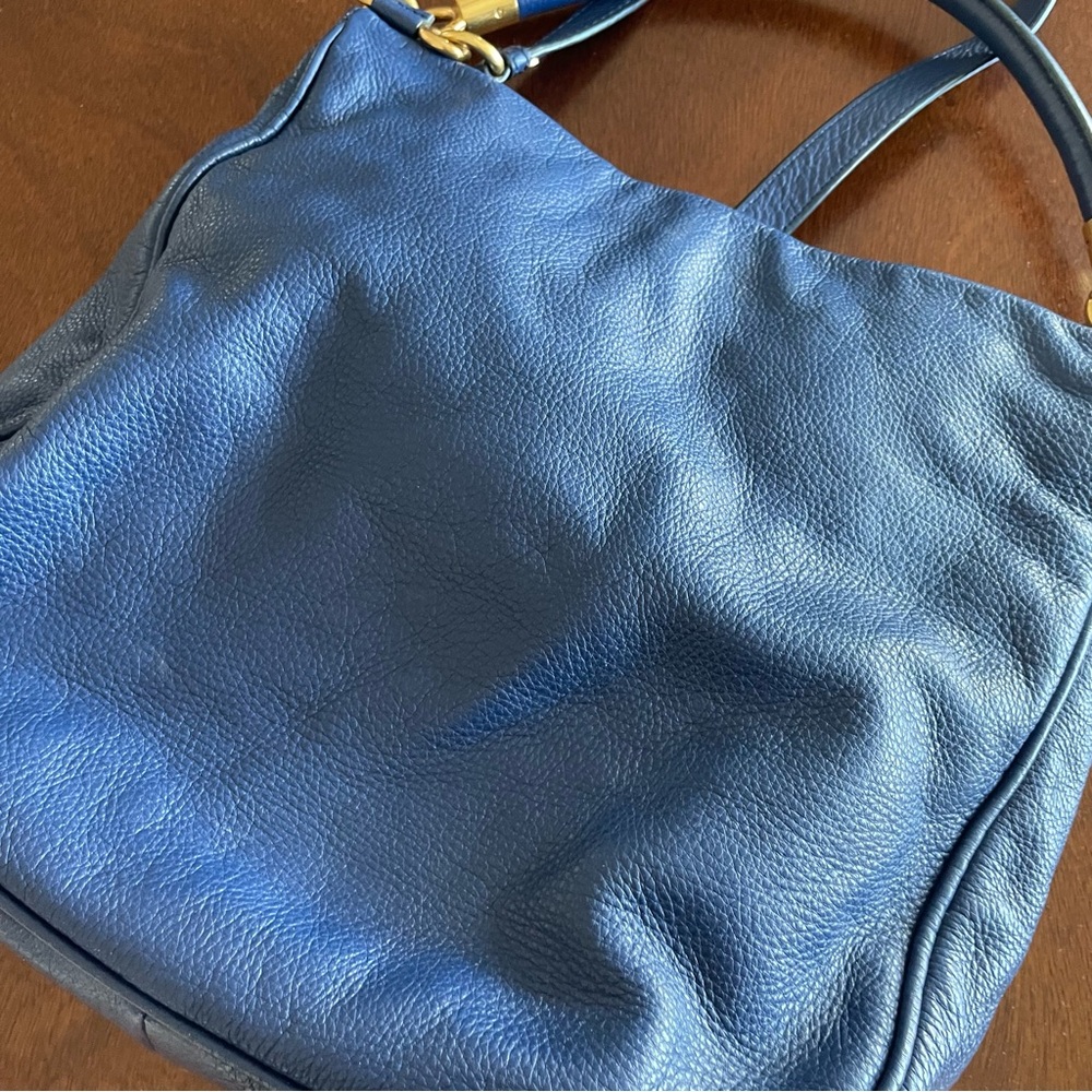 Marc by Marc Jacobs Blue Leather Too Hot To Handle Hobo w/ Dust Bag Please - Picture 3 of 9